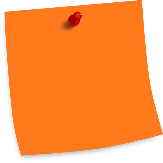 Orange Sticky Note 
