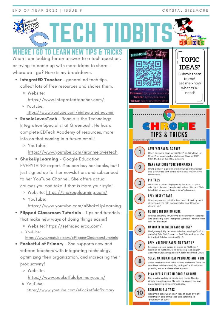 Tech Tidbits — Issue 9 (End of Year 2023) cover
